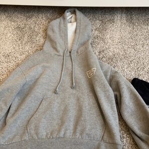 Grey cropped vans hoodie
